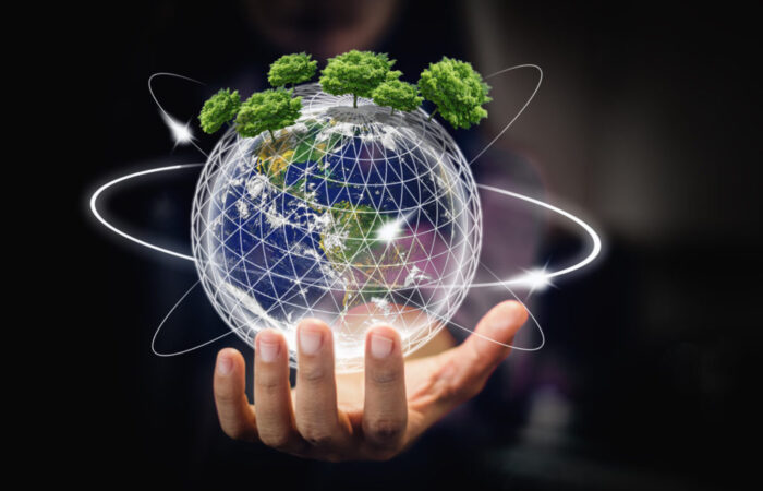 earth in hands - environment concept - elements of this image furnished by NASA - Image